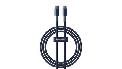 6932172655594 Kabel Baseus Tungsten Gold USB-C / USB-C 100W 1m - granatowy BASEU