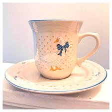 Brick Oven Stoneware Aunt Rhoday Goose Cup an...