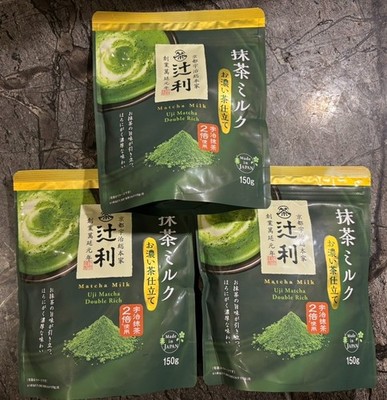 TSUJIRI Matcha Milk Uji Kyoto Green Tea Latte Powder 150g x3 Made in Japan