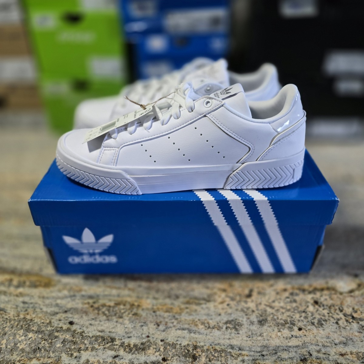 Adidas Originals Court Torino Sneakers in White Women SZ 9.5 NWT