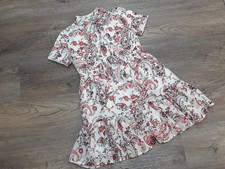 EEUC Janie and Jack girls size 7 prep paisley sateen dress poppy red rusty red 