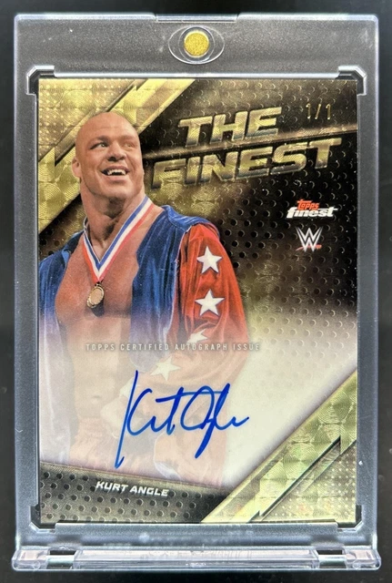 2025 Topps Finest WWE Kurt Angle The SuperFractor Autogramm #1/1
