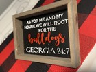 GA Bulldogs Football hand-made Wood Sign GO DAWGS Rustic Gift NEW Sports Fan UGA — photo 2
