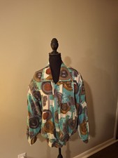 Vintage FUDA International 100 Silk Bomber Jacket. Size Medium