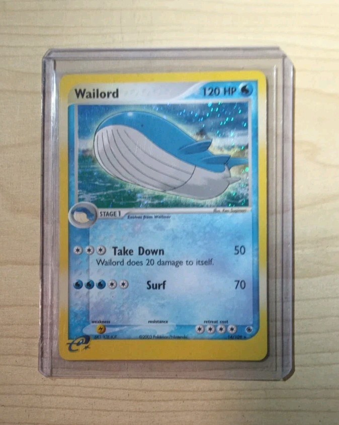 Wailord 14/109 Holo Rare - Ruby and Sapphire - Pokemon Card TCG - Near Mint