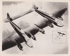 1944 Press Photo WWII Artist Concept German Luftwaffe Heinkel He 111Z Zwilling — photo 1