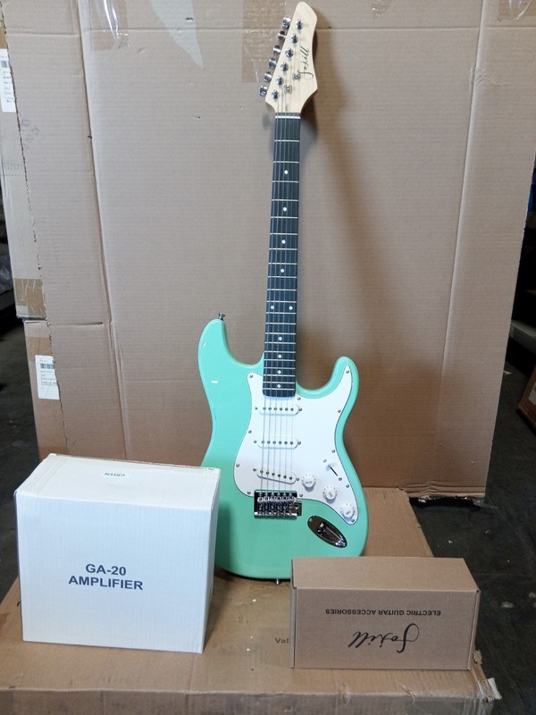 Open Box green Electric Guitar set Rosewood Fretboard 1ZA8336B0309414392