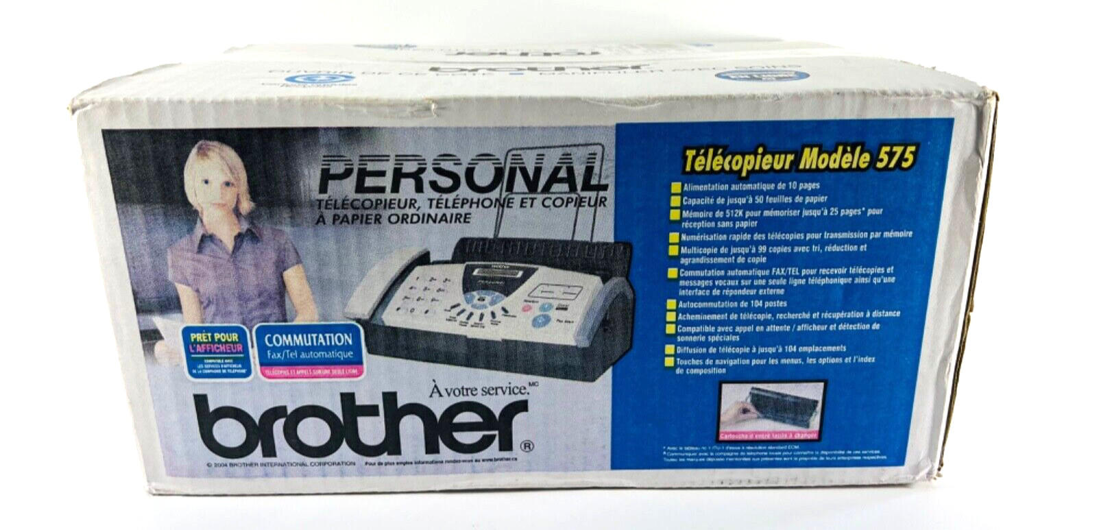 Brother FAX-575 Personal Plain Paper Fax Machine/Phone/Copier New Factory Sealed