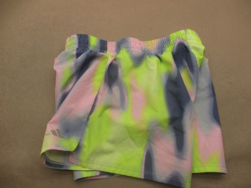 ADIDAS Size XL (16) Girls Multicolor Stretch Waist Lined Gym Running Shorts 223 - Picture 6 of 8