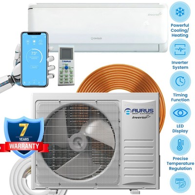 Aurus Smart 3 Ton 36,000 BTU Ductless Heat Pump Mini Split Air Conditioner,  220V | eBay