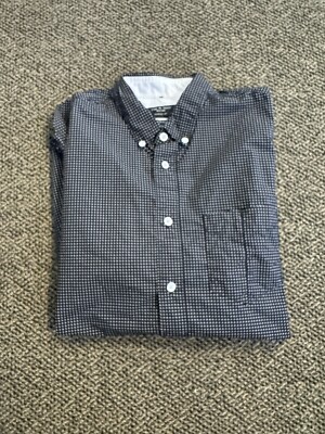 Rag & Bone New York Pin Dot Print Button Up Sport Shirt Size M