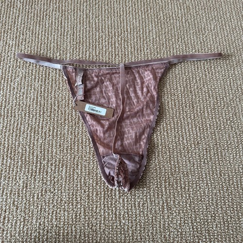 Skims Sienna Velvet Logo Thong, Size 3X NWT - Picture 2 of 3