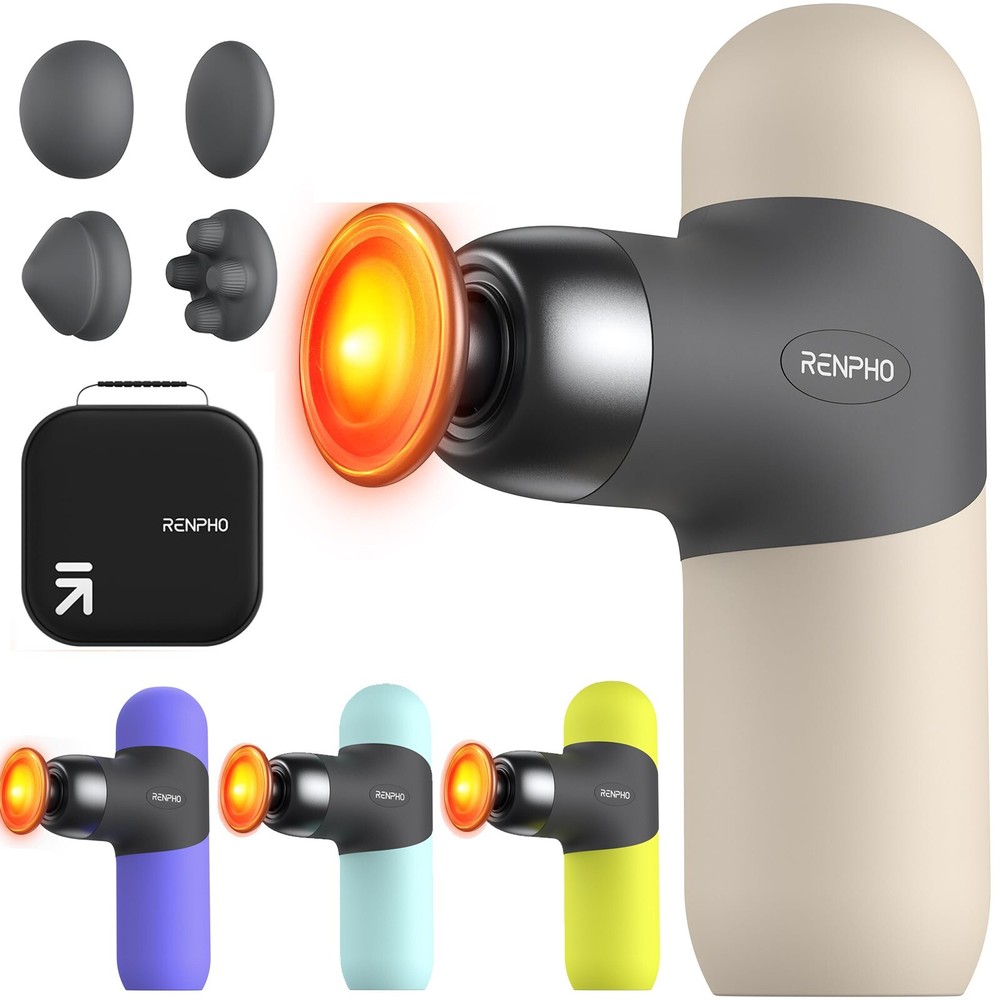 RENPHO Heat Therapy Massage Gun with Deep Tissue Percussion - Perfect Gift for Mom