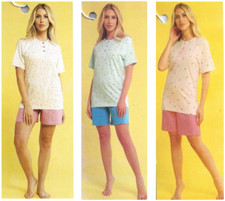Pigiama corto donna 100%cotone Karel anche calibrato kc4065-4007-4042pcd