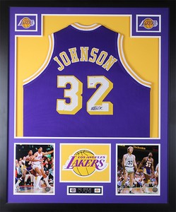 magic johnson signed jersey ebay