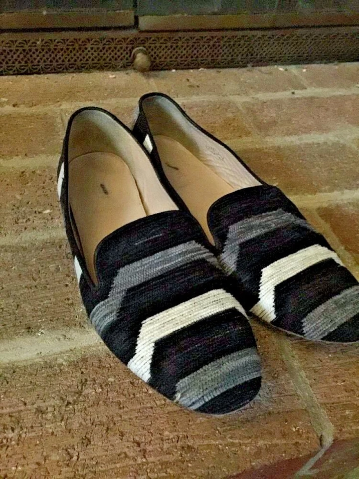 J CREW ITALY WEAVE Vintage Cuero MUJER BALLET PLANO MOCASINES Mary Jane Talla 9.5 ❤️ Foto 2 de 4
