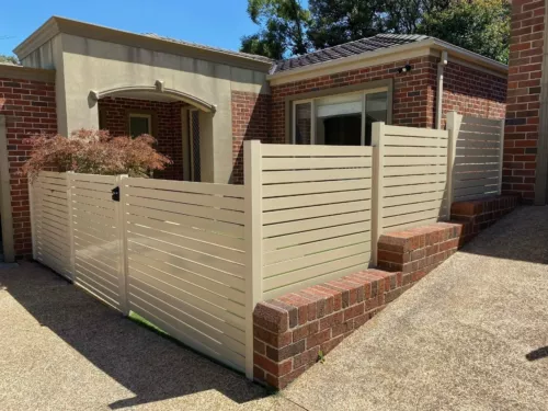 Custom - SQM PRICE - Kits Aluminium Slat Gates Made to Measure CREAM Fences - Picture 2 of 10