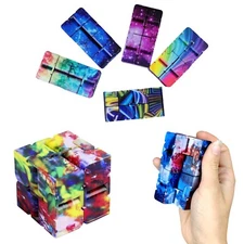 Kids Sensory Infinity Cube Fidget Toy Stress Relief Gift Game For Autism Anxiety