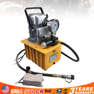 #ad Electric Driven Hydraulic Pump Pedal Single Acting Solenoid Valve 110V 10000psi $313.20