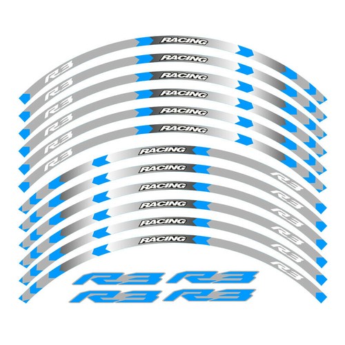 For 2016 Yamaha YZF R3 Motorcycle Accessorie Wheel Rim Reflective Decal Sticker - Picture 15 of 16