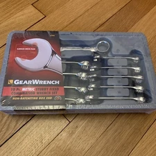 Gearwrench 10 Piece Stubby Fixed Wrench Set New