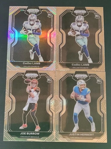 2020 Panini Chronicles Football PRIZM BLACK Base and Silver Prizms You Pick