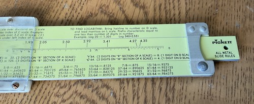 Vintage Pickett Slide Rule Model N902-ES Simplex Trig w Leather Case - Picture 9 of 9