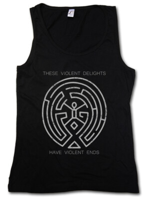 THESE VIOLENT DELIGHTS DAMEN TANK TOP Westworld Labyrinth Tattoo The Maze