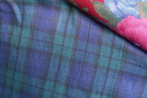 WINTER TWILL VINTAGE FABRIC - TARTAN PLAIN FLORAL CHECK SPOT - P/MT orCUT LENGTH - Bild 29 von 51
