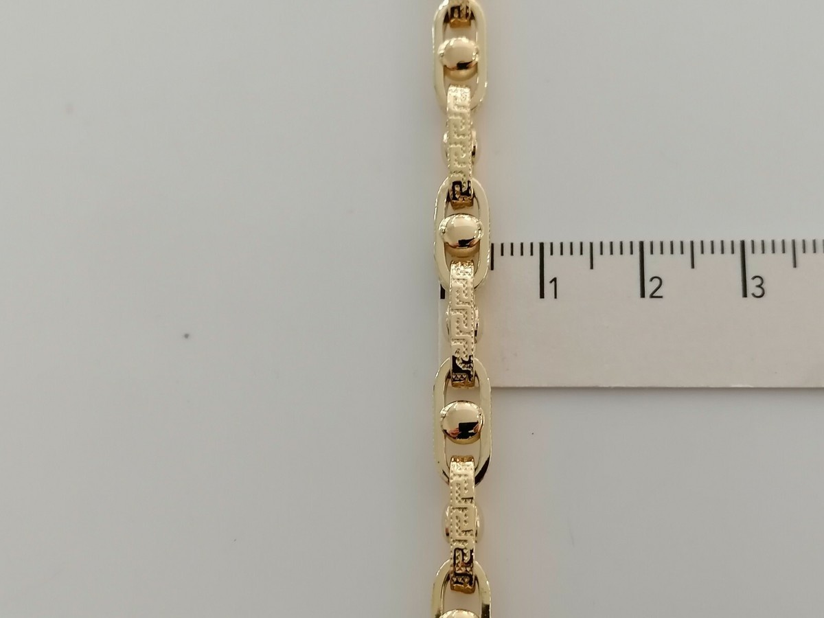 Collier ras-de-cou en or jaune 18 carats, maille grain de café - 58 Facettes