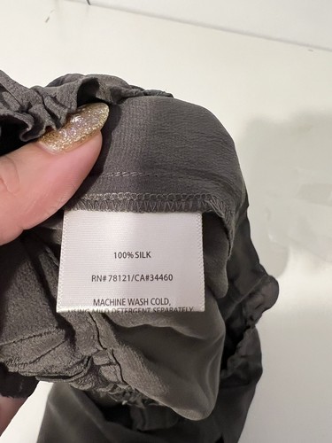 NEW Eileen Fisher Silk Ankle Cargo Pants Size 2X Pockets Tapered Zip High Rise - Picture 11 of 11