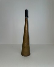 Vintage fox hunting horn, brass with rubber mouth piece