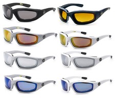 3 PAIRS Choppers 901 Padded Foam Sunglasses Motorcycle Riding Glasses COMBO