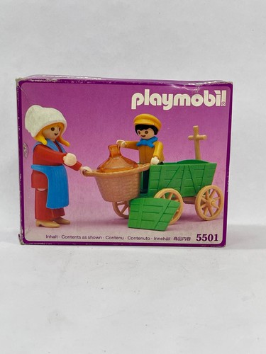 PLAYMOBIL 5501 FARMER WIFE CHILD WINE CART VICTORIAN VINTAGE factory sealed - 第 1/8 張圖片