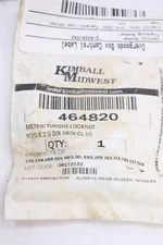 Kimball Midwest Prevailing Torque Locknut Zinc Plated Alloy Steel M20 x 2.5 