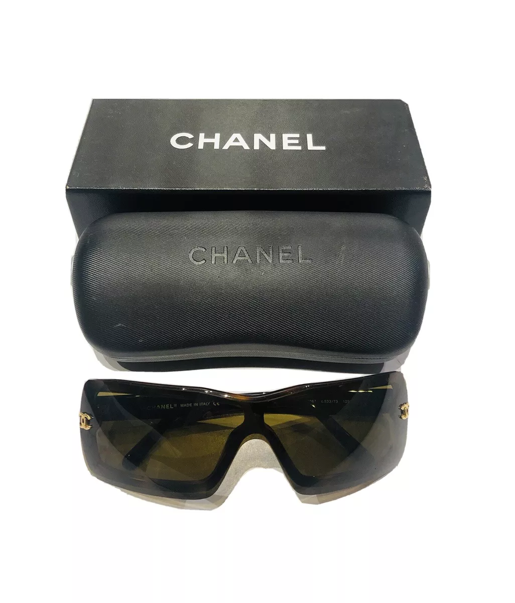 Chanel Blue and Black Crystal CC Sunglasses 5088-B