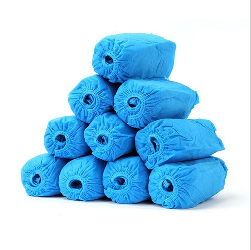 Blue Disposable Non-woven Shoe Covers Medical Lab Supplies Dust Proof 50 Pairs - Picture 4 of 7