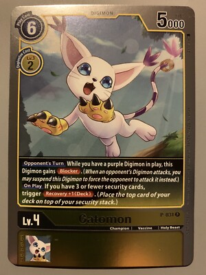 gatomon digimon card Digimon Card Game Gatomon P-120 P JAPANESE