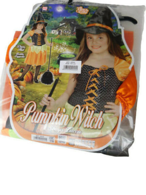 Widmann Kinderkostüm Kürbis Hexe Größe 116 Kleid und Hut NEU