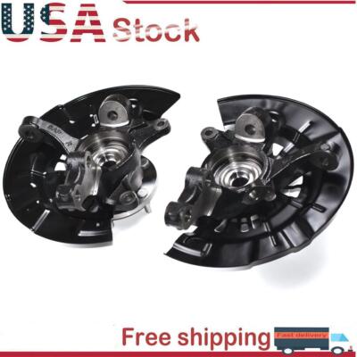 Pair Front Steering Knuckle & Wheel Hub Bearing for Toyota Camry 2007 2008-2011