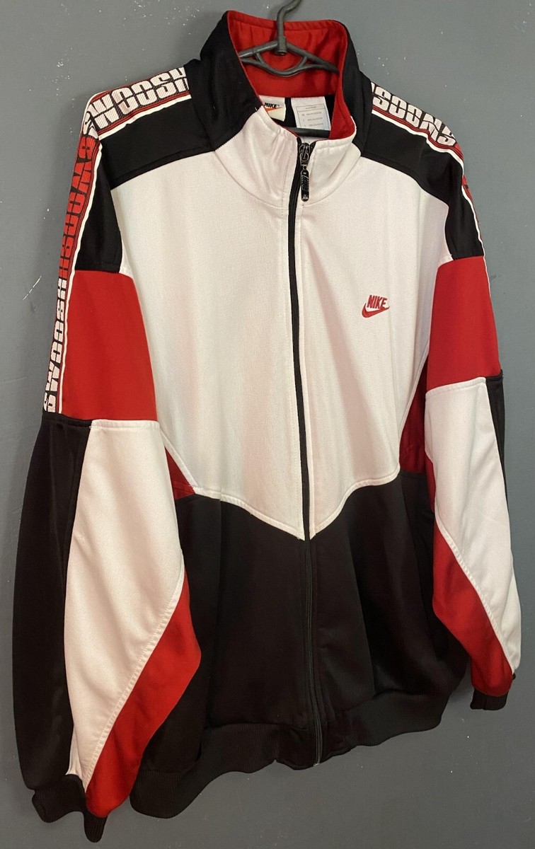 VINTAGE OLD RETRO MEN'S NIKE 1990s TRACK JACKET TRAINING LONG