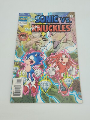 Super Sonic vs Hyper Knuckles #1 Archie Comics - NEWS STAND VARIANT 1996