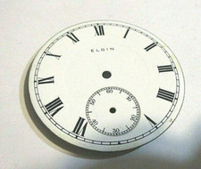 ELGIN 16 SIZE POCKET WATCH PORCELAIN DIAL ROMAN NUMBERS-----A-23