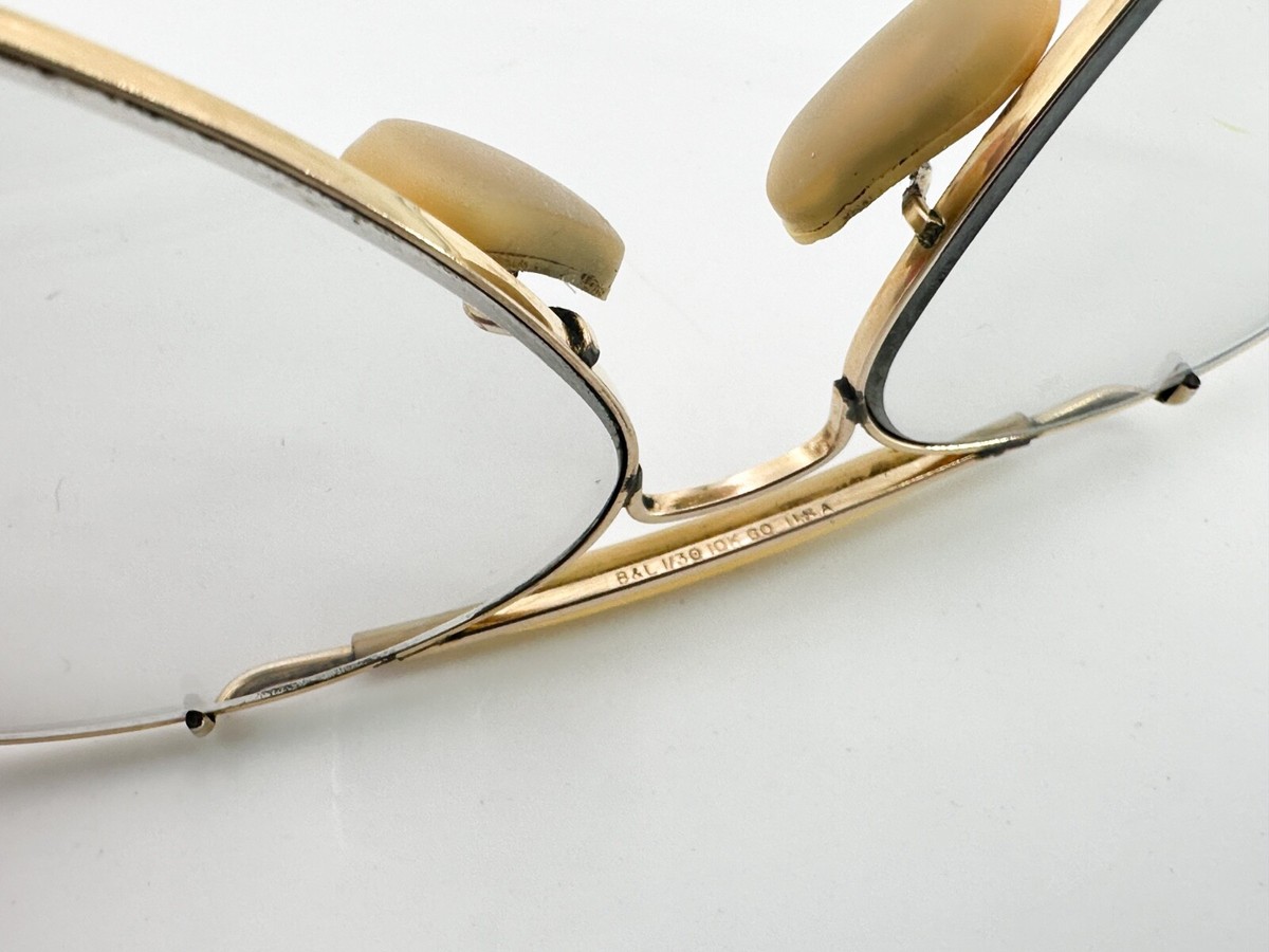 Vintage B&L RAY BAN 1/30 10K GO Sunglasses Shooter Aviator 