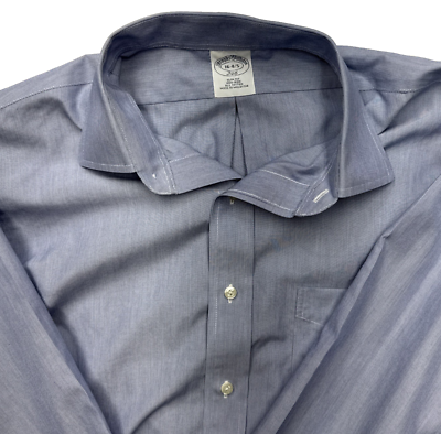 Brooks Brothers 346 Men's Shirt 16 34/35 – Blue Non-Iron Dress
