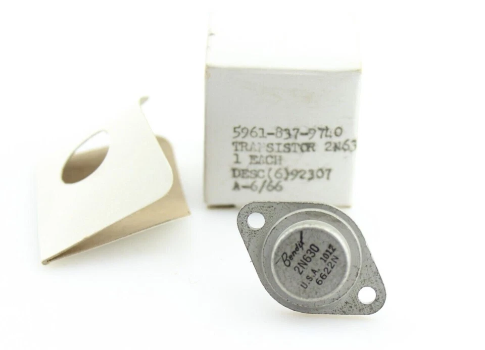 NOS Qty 1 BENDIX 2N630 TRANSISTOR Military Grade 1966 FSN 5961-837-9740 USA - Image 3 of 4