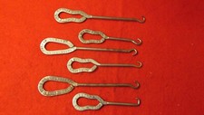 6 Antique Shoe Button Hooks Makers