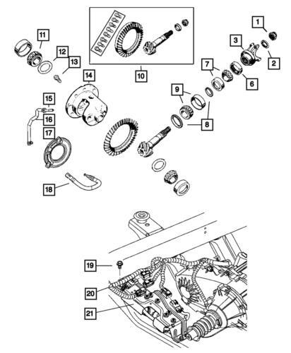 Arnés electrónico trasero para Jeep Wrangler 2003-2006 (N/P 52104605AB)