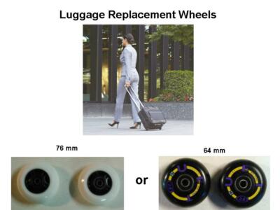 Replacement Luggage Inline Skate Wheels (1 Pair)