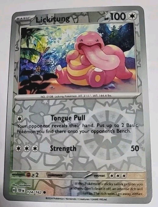 lickitung pokemon card price Amazon.com: Pokemon - Lickitung 108/165 - Pokemon 151 - Reverse Foil main image 1